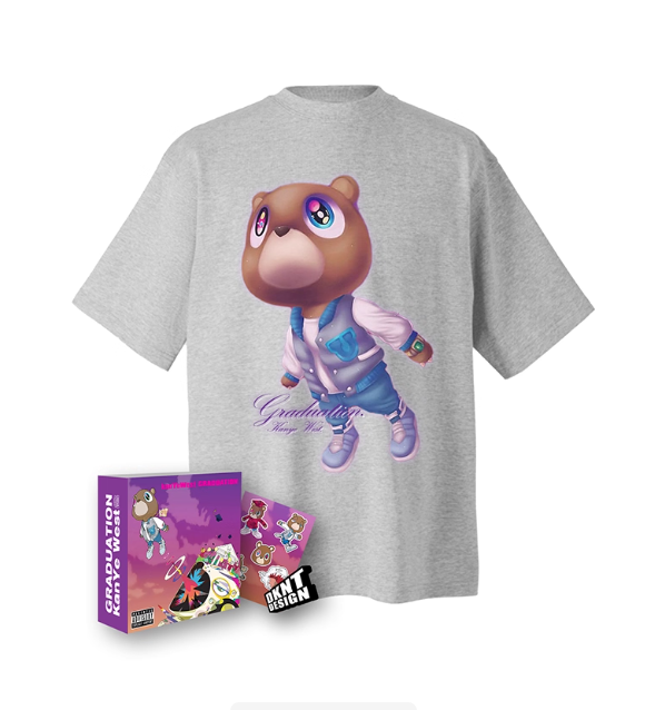 KANYE Dropout Bear GRADUATION short-sleeved T-shirt pure cotton