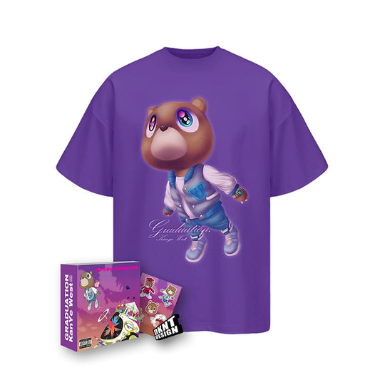 KANYE Dropout Bear GRADUATION short-sleeved T-shirt pure cotton