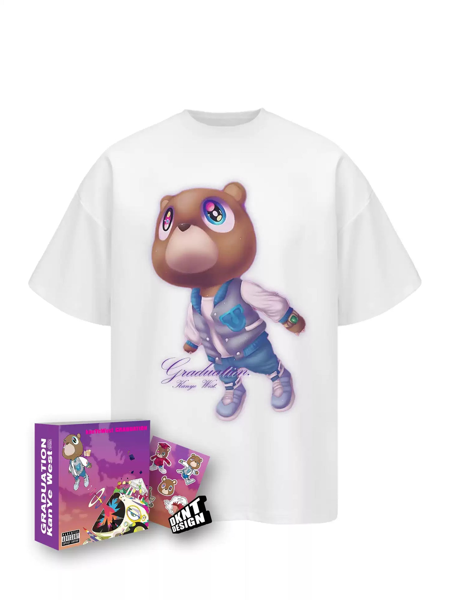 KANYE Dropout Bear GRADUATION short-sleeved T-shirt pure cotton