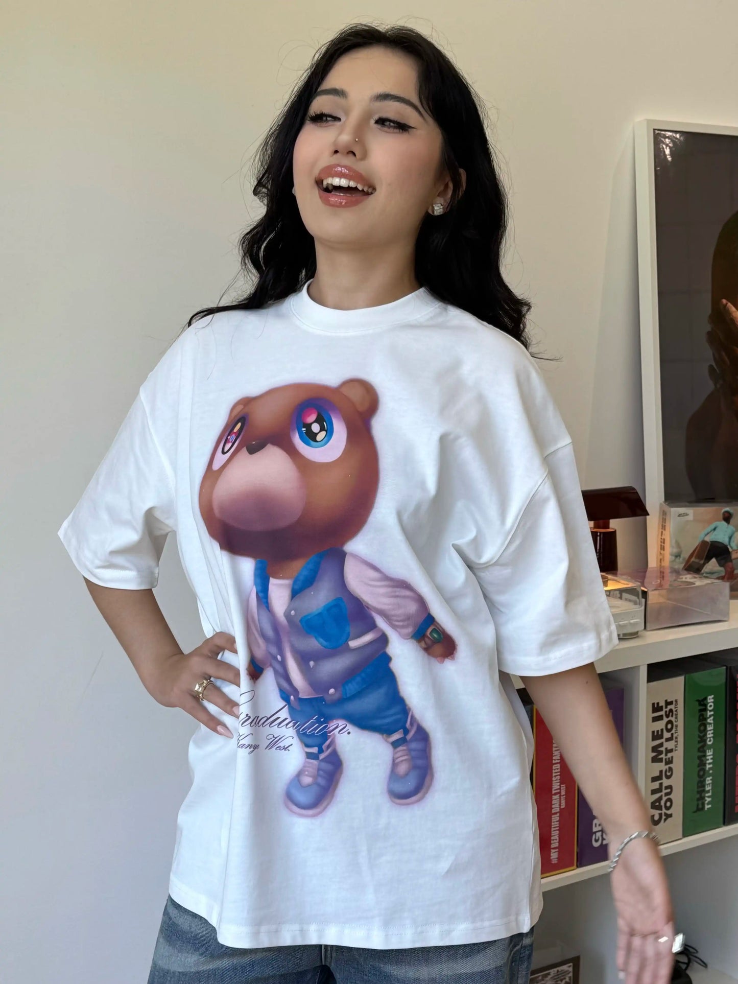 KANYE Dropout Bear GRADUATION short-sleeved T-shirt pure cotton